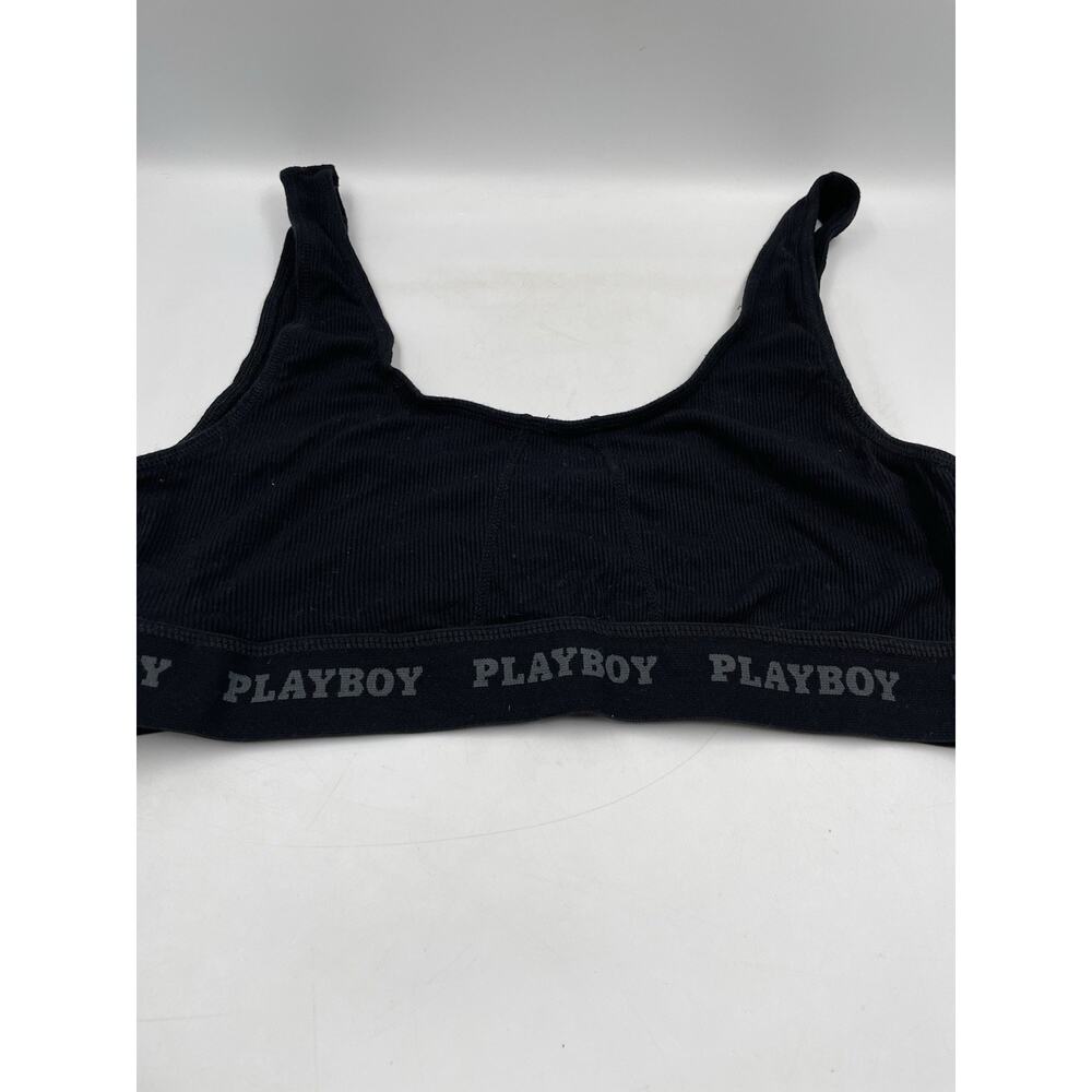 Playboy x Pacsun Sports Bra Women's Large Ribbed Scoop Neck Bralette NWOT